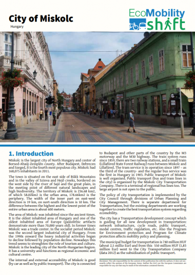 City of Miskolc, Hungary, EcoMobility SHIFT Case Study