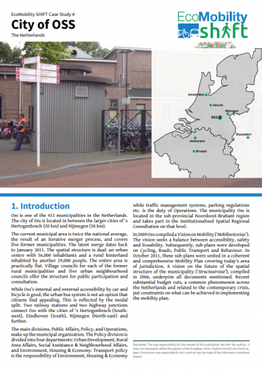 City of OSS, The Netherlands, EcoMobility SHIFT Case Study