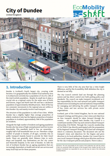 City of Dundee, United Kingdom, EcoMobility SHIFT Case Study