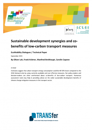 Sustainable development synergies and co-benefits of low-carbon transport measures