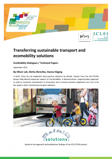 Transferring sustainable transport and EcoMobility solutions